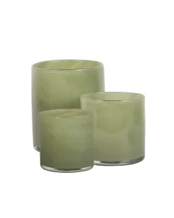 Tell me More Lyric Candle Holder Olive Green