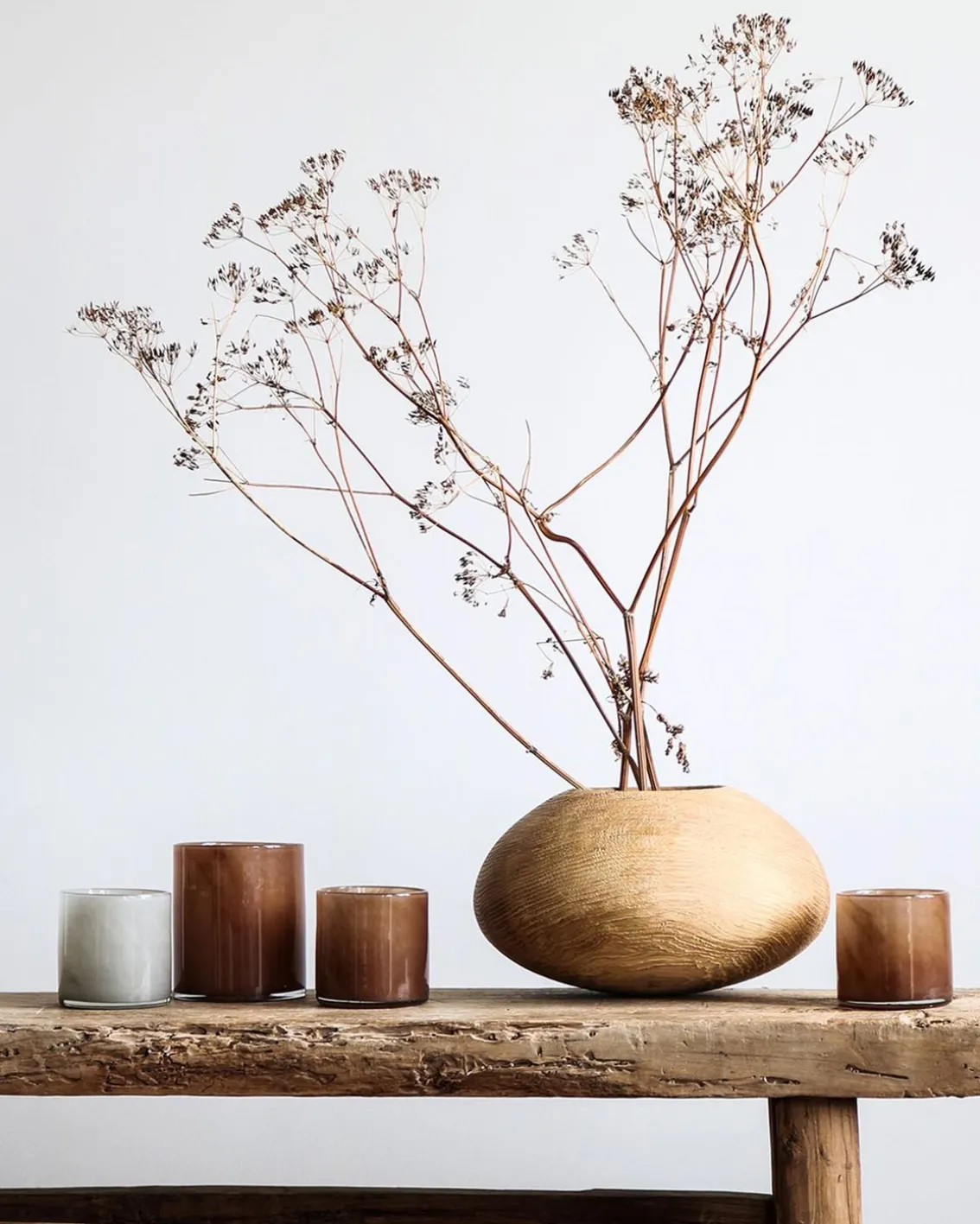 Tell me More Lyric Candle Holder Brown