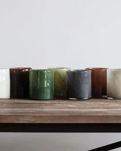 Tell me More Lyric Candle Holder Dark Grey