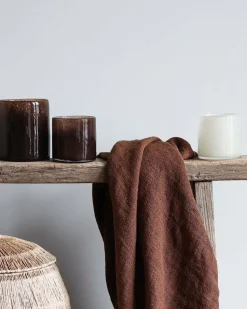 Tell me More Lyric Candle Holder Dark Brown