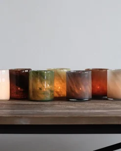 Tell me More Lyric Candle Holder Linen