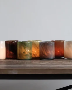 Tell me More Lyric Candle Holder Brown