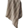 Tell me More Nella Waffle Towel Taupe Stripe