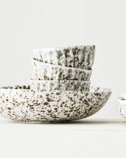 Tell me More Rivoli Bowl Small Green Splatter