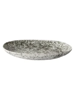 Tell me More Rivoli Serving Plate Small Green Splatter