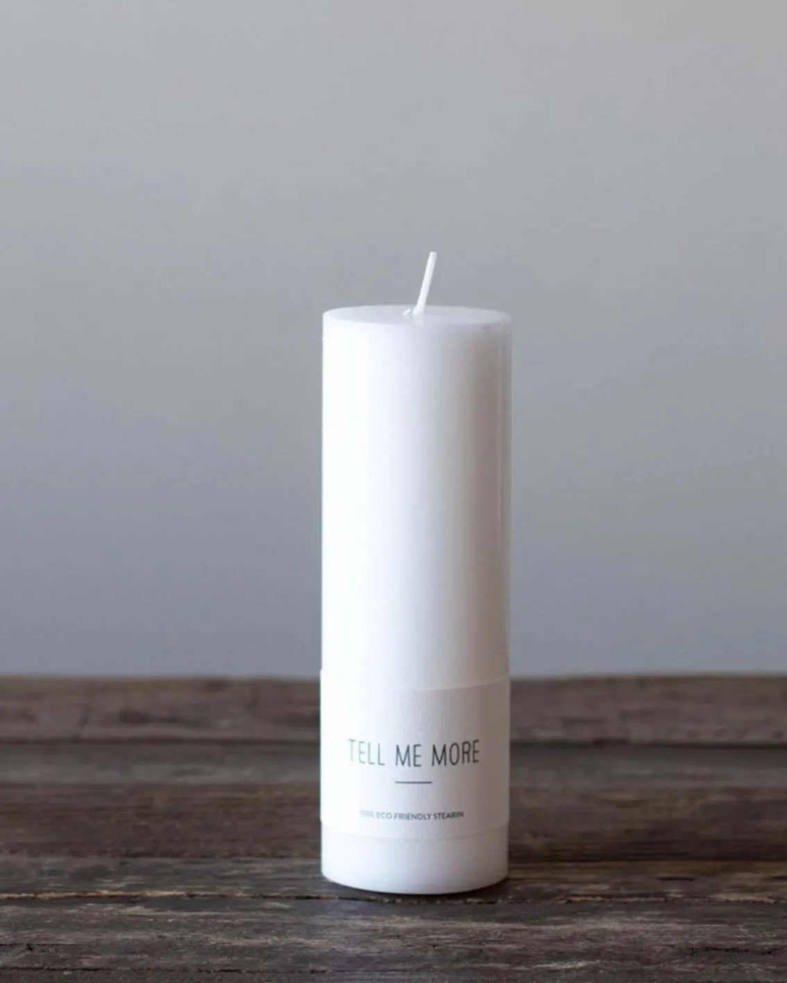 Tell me More Stearin Candle White