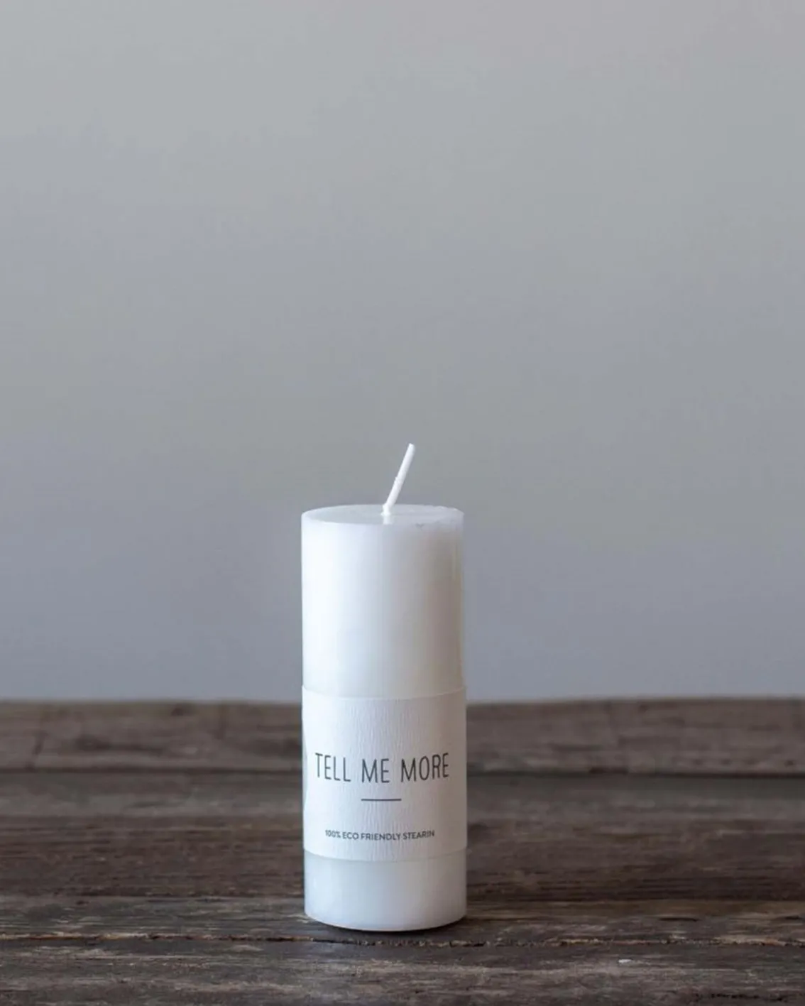 Tell me More Stearin Candle White