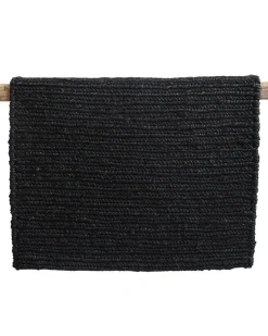 Tell me More Sumak Hemp Rug Black