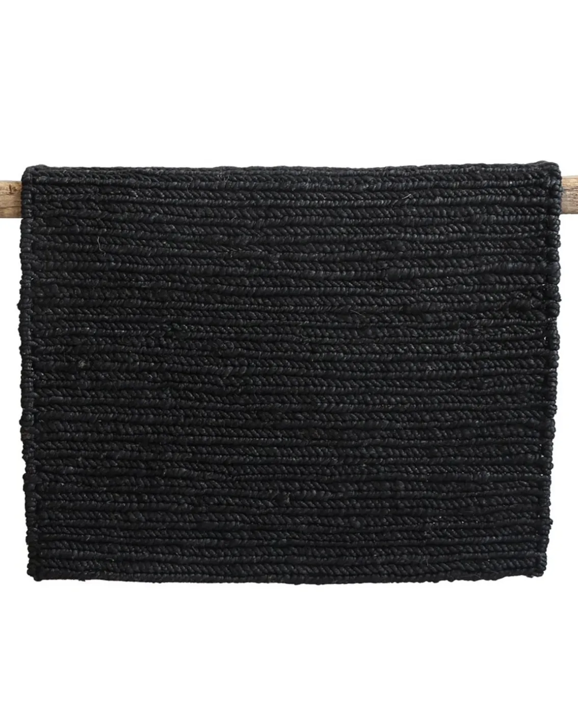 Tell me More Sumak Hemp Rug Black