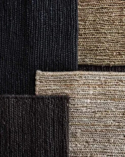 Tell me More Sumak Hemp Rug Black