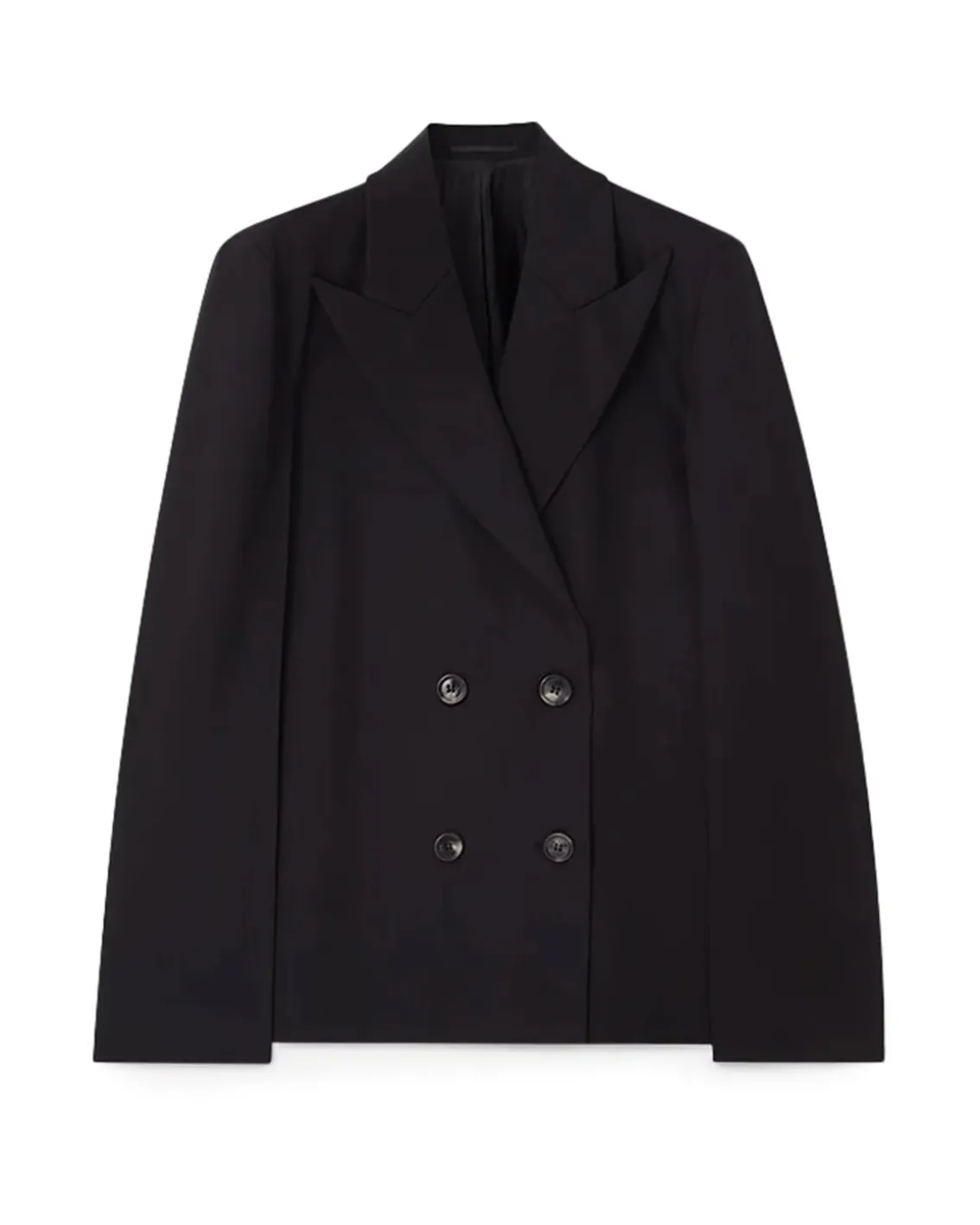Teurn Studios Double-Breasted Blazer Black