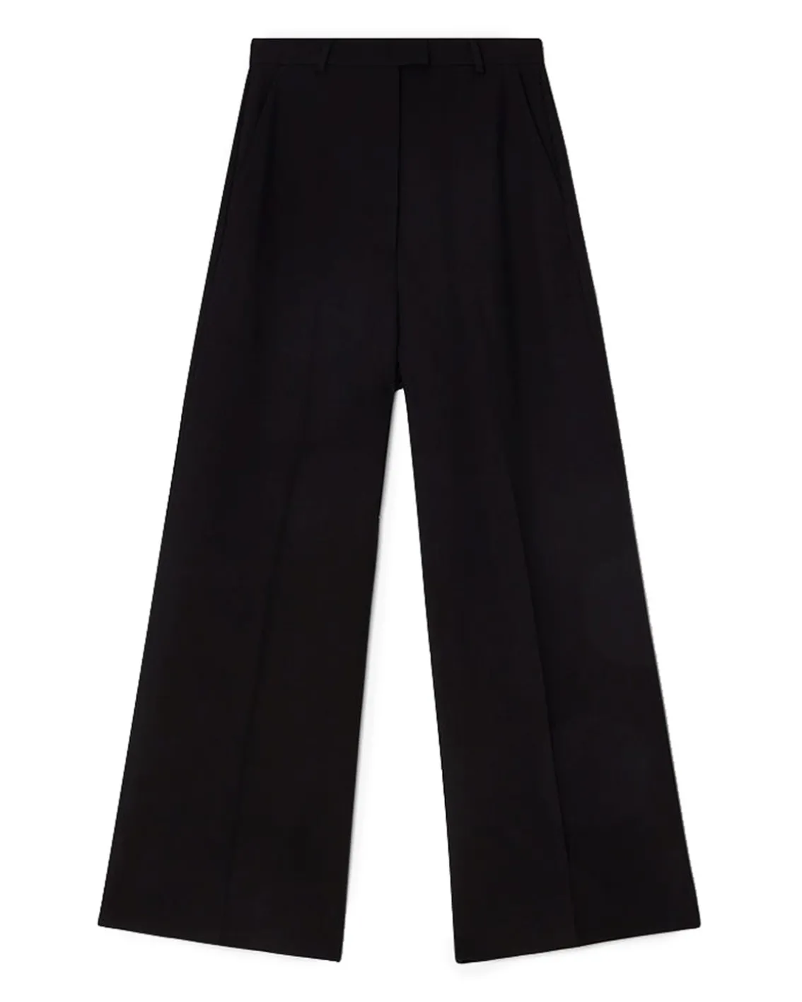 Teurn Studios Flat-Front Tailored Trousers Black