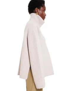 Teurn Studios Half-Zip Turtleneck Beige