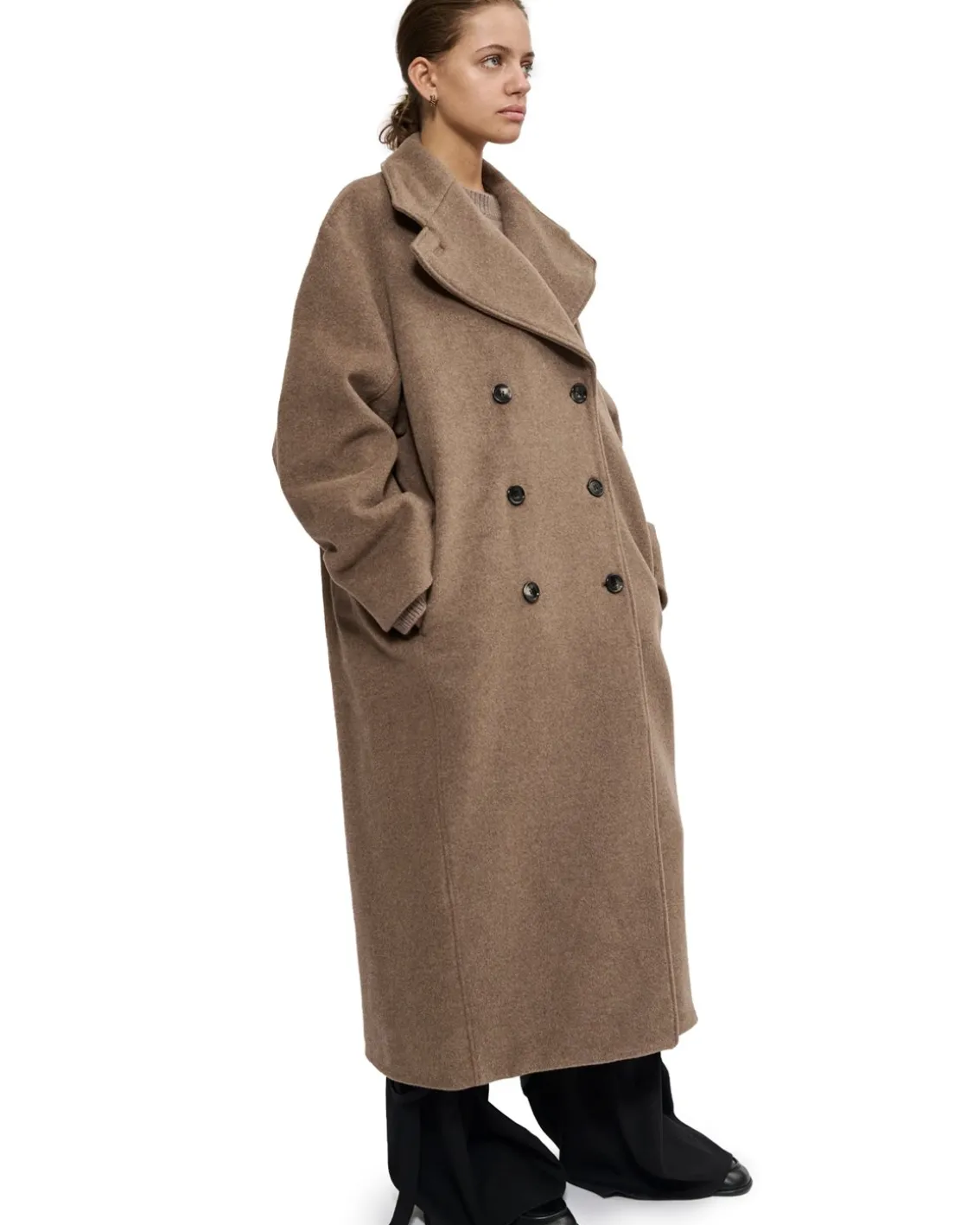 Teurn Studios Oversized Long Coat Mole