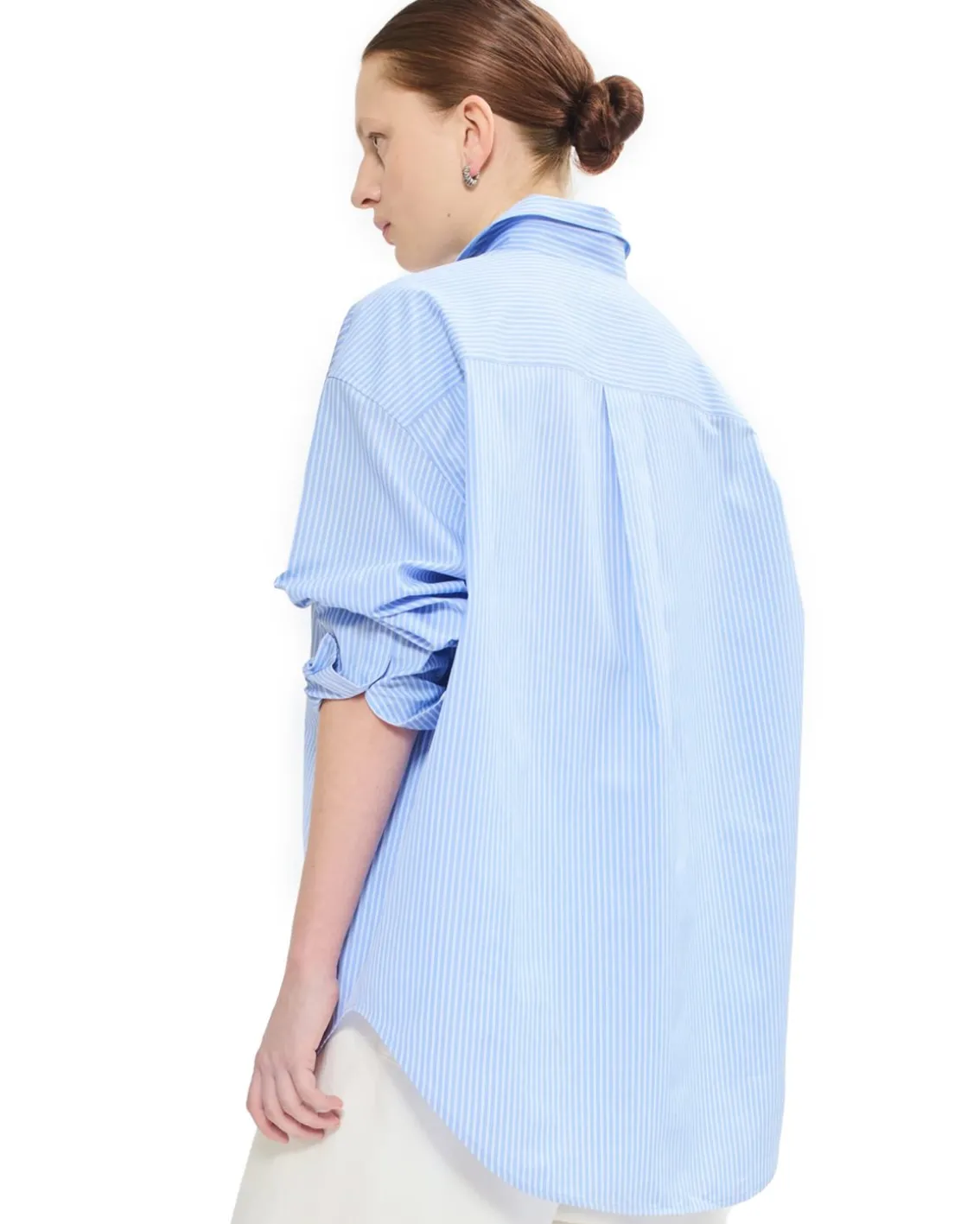 Teurn Studios Relaxed Poplin Shirt Blue/White