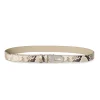 Teurn Studios Signature Monogram Leather Belt Silver Snake