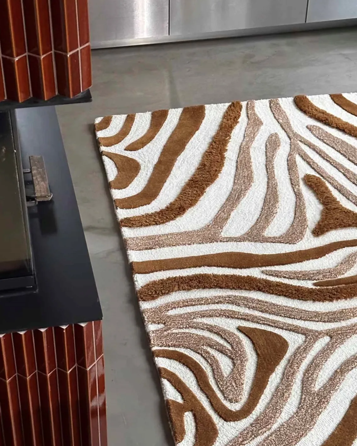 Tinted Jepson Wool Rug Brown/Off White