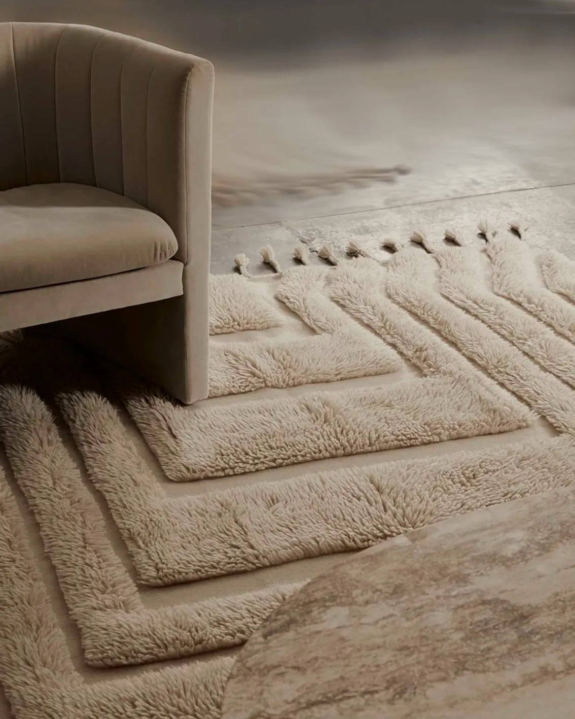Tinted Kask Wool Rug Beige
