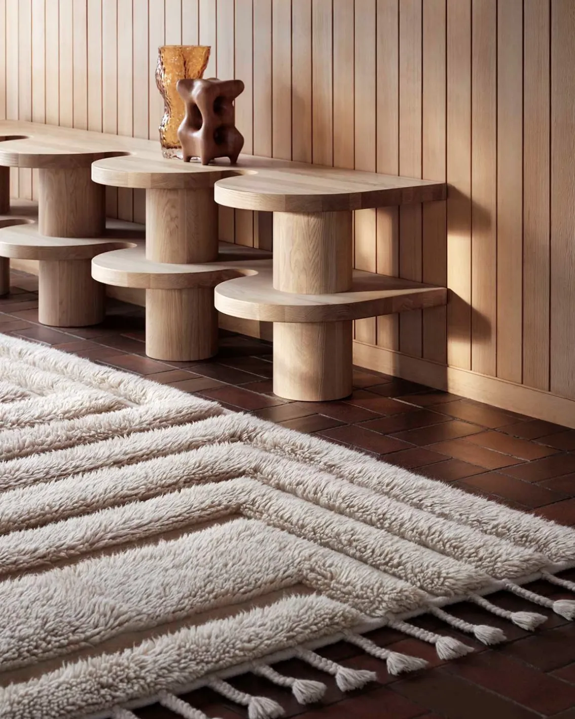 Tinted Kask Wool Rug Beige