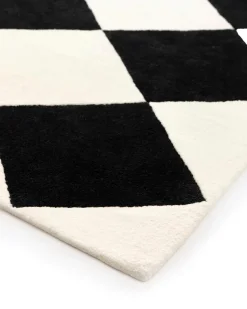 Tinted Tenman Wool Rug Black/White