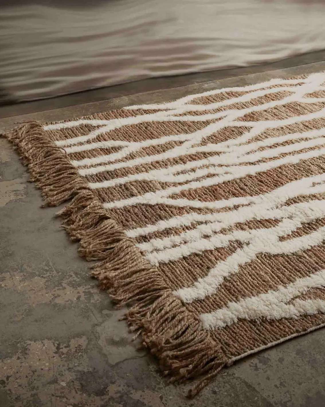 Tinted Wahl Jute Rug Brown/Off White