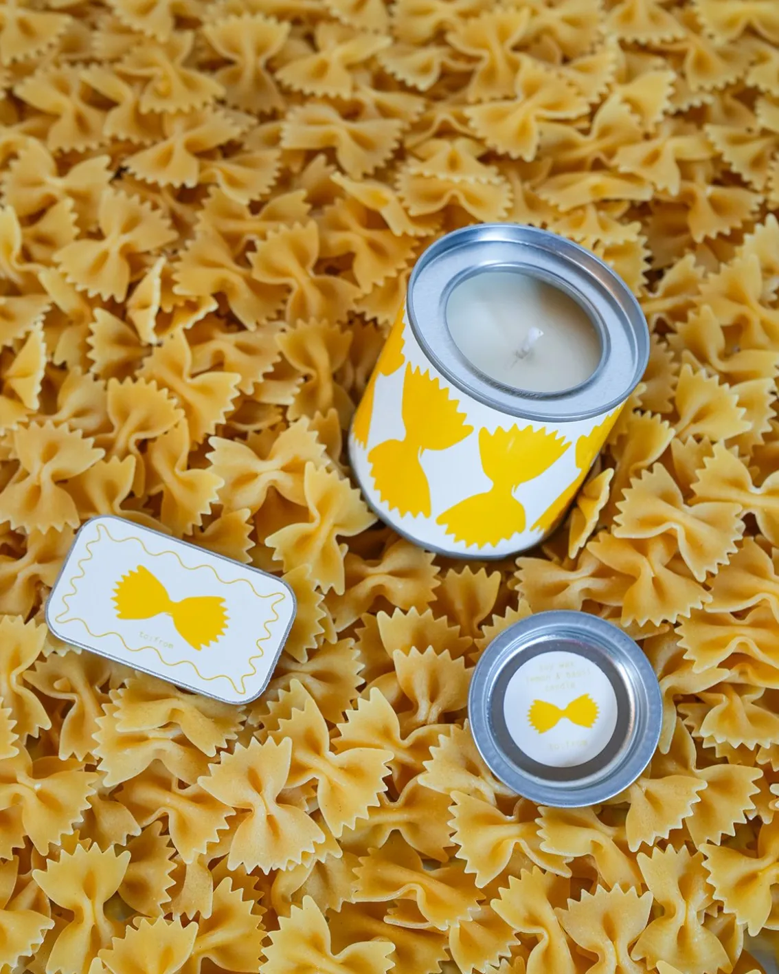 to:from Pasta Lemon + Basil Candle