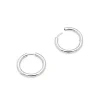 Tom Wood Classic Hoop Earrings Medium Silver
