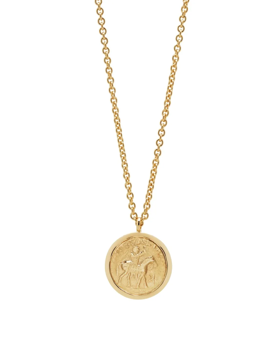 Tom Wood Coin Pendant Necklace Gold