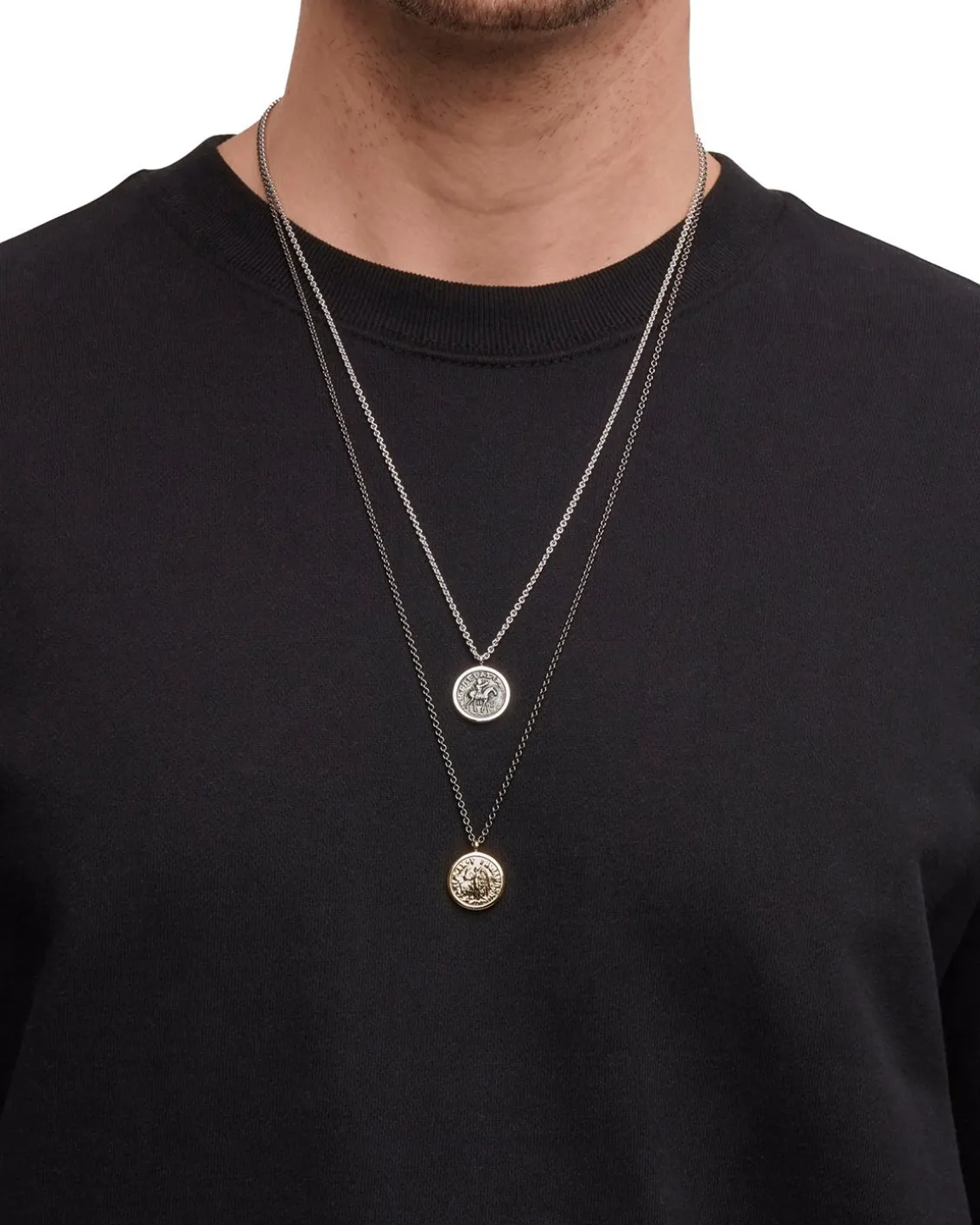 Tom Wood Coin Pendant Necklace Gold