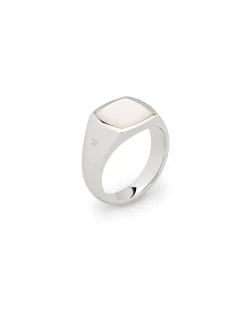 Tom Wood Kay Ring White Mop Silver