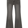 True Religion Joey Low Rise Flare Jeans Charcoal