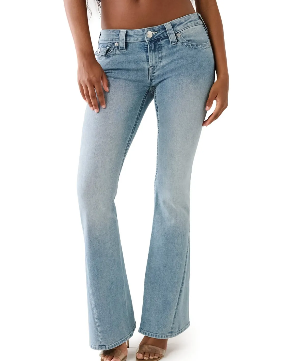 True Religion Joey Low Rise Flare Jeans Peak Spot
