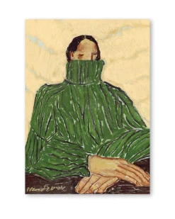 Wall of Art Hanna Peterson Green Turtleneck