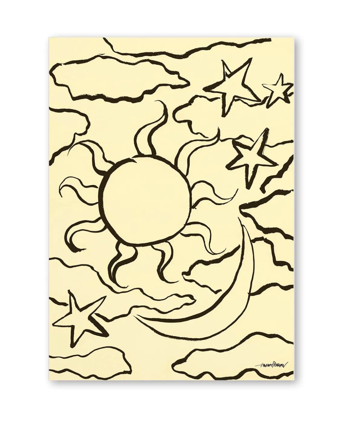Wall of Art Hanna Peterson Sun Moon