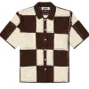 Woodbird Banks Crochet Knit Brown/off white