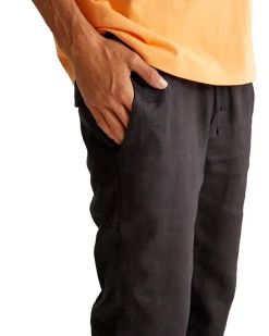 Woodbird Eik Linen Pant Black