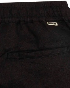 Woodbird Eik Linen Pant Black