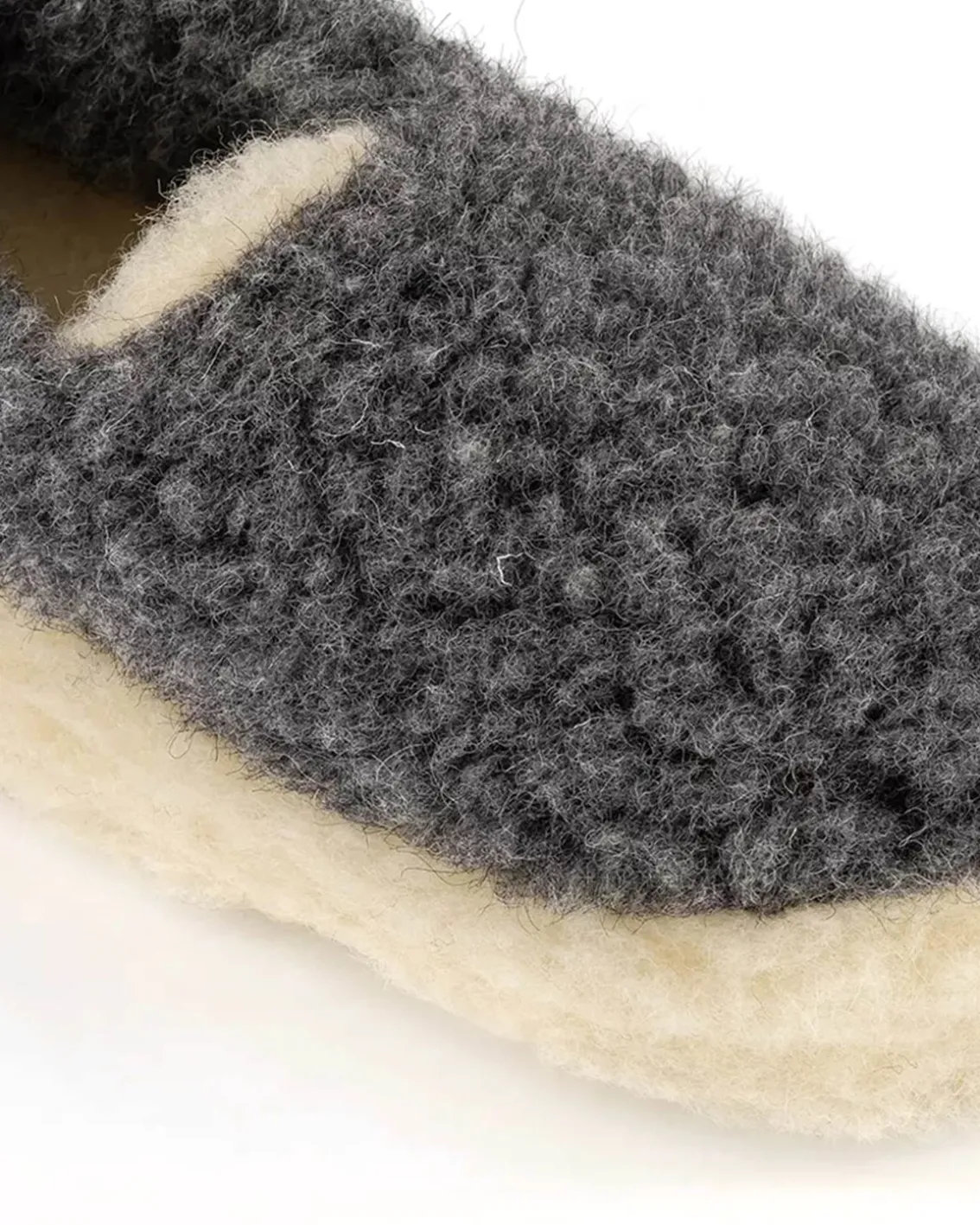Yoko Wool Siberian Slippers Graphite