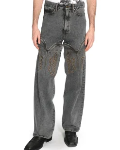 Y/Project Maxi Cowboy Cuff Jeans Evergreen Vintage Black